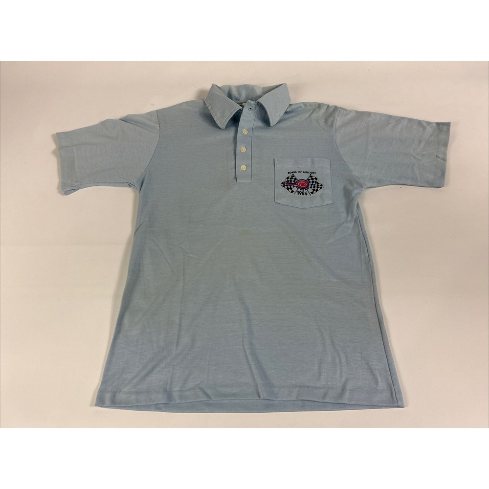 Vtg 80's Akron Ohio Soap Box Derby Thin 50/50 Single Stitch Polo Shirt Sz Medium